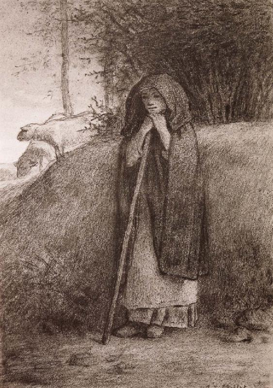 Jean Francois Millet Shepherdess china oil painting image
